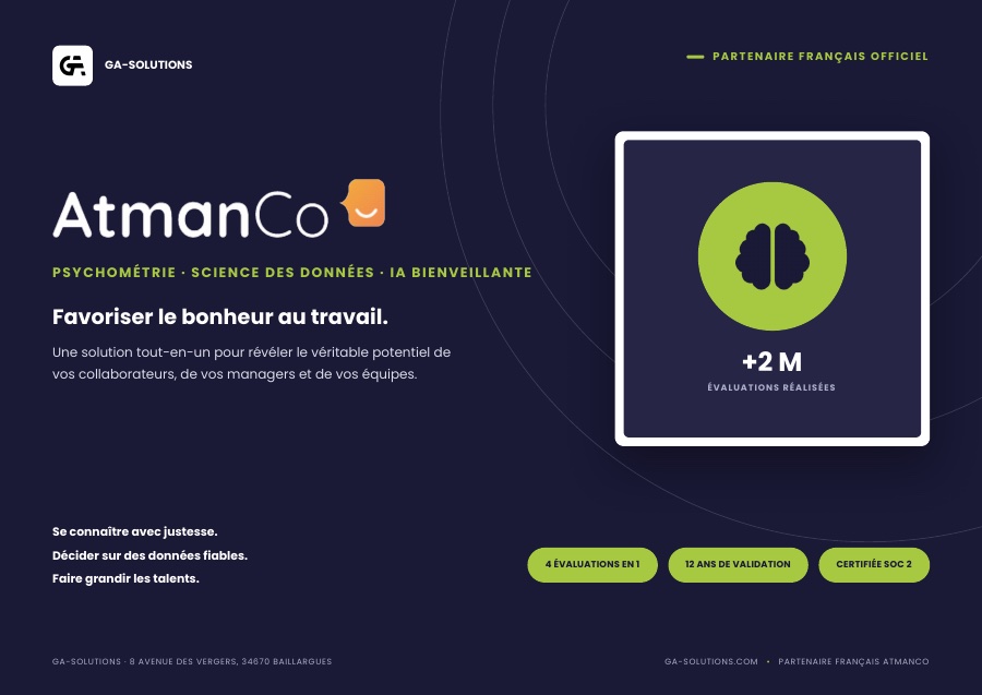 Couverture de la présentation GA-SOLUTIONS et AtmanCo
