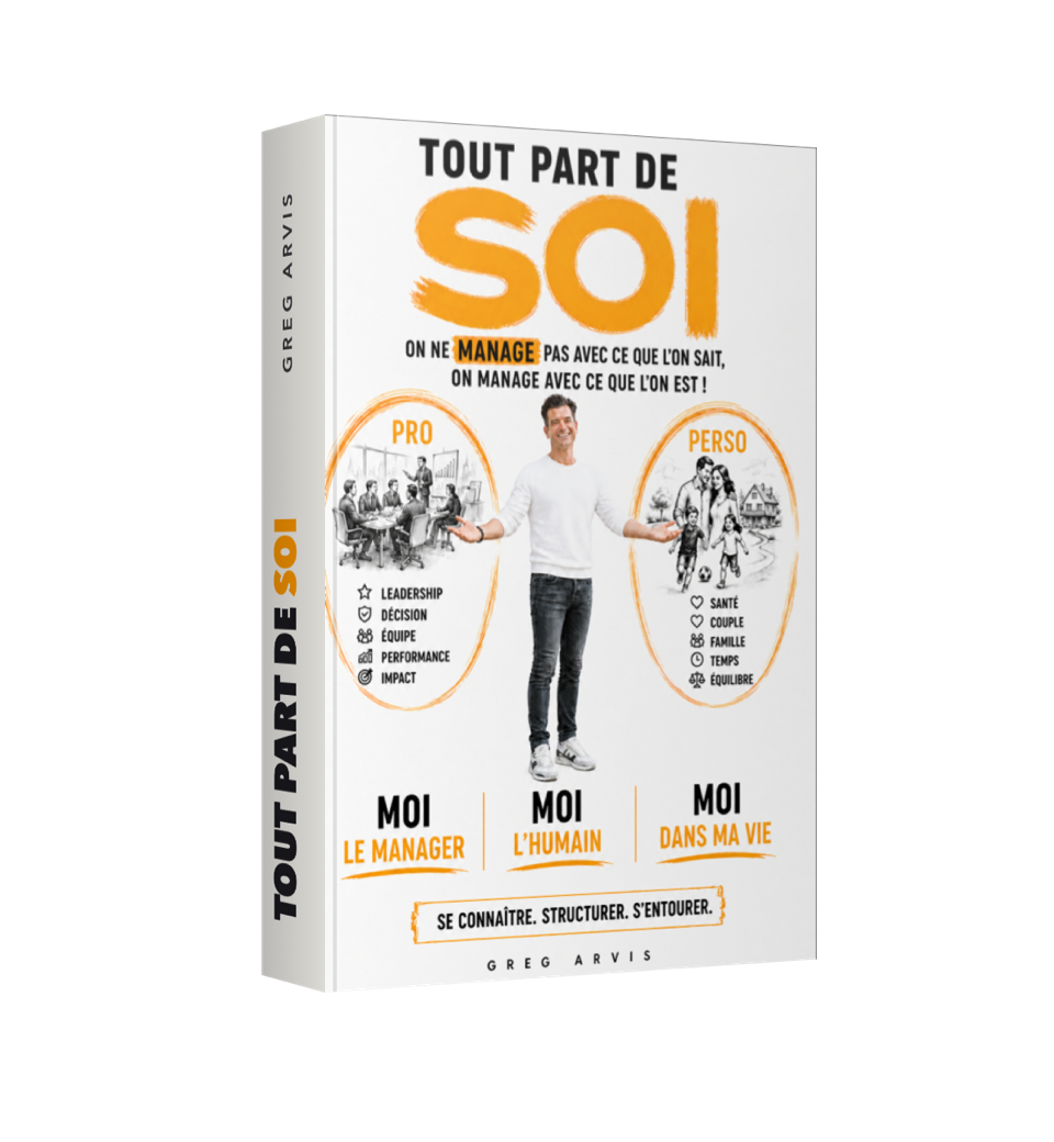 Tout part de soi — Greg Arvis, couverture du livre en cours de parution